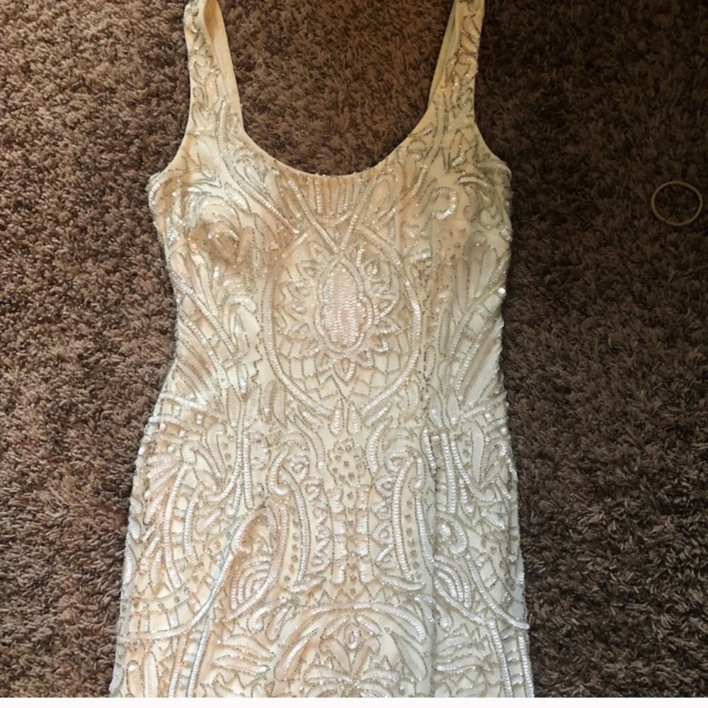 Ivory beaded dress